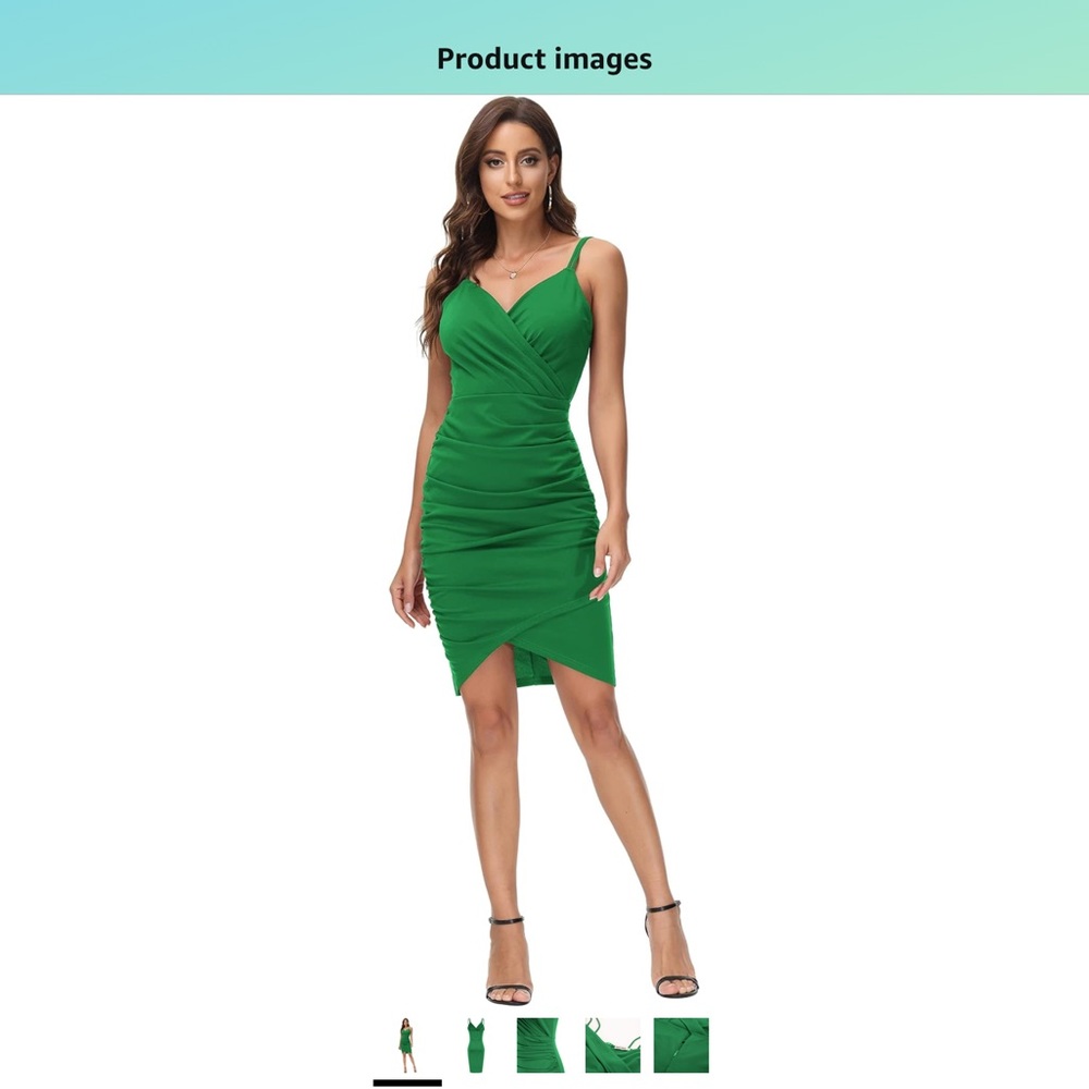 Never Worn-Grace Karin Asymmetrical Green Dress